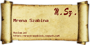 Mrena Szabina névjegykártya