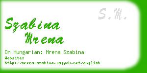 szabina mrena business card
